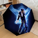 1 tk Michael Jackson Automaatselt Kokkupandav Vihmavari, Kaasaskantav Kokkupleitav Disain, Vabaaja V&auml;litingimuste Aksessuaar L1202006 blue