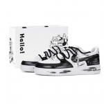 Nike Air Force 1 libisemiskindlad, kulumiskindlad, kerged madalad rulaketsid Meeste Must Valge CW2288-111(Team18-) 35.5