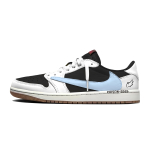 Travis Scott x Jordan Air Jordan 1 Ink Black Travis Scott X AJ1 Madal amortisatsioon Madal s&auml;&auml;reosa Vintage korvpallijalatsid Unisex DZ4137-700(Team1698-) 42.5