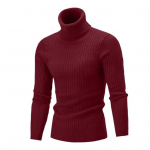 Meeste kudumid Lihtne &uuml;hev&auml;rviline Mugav kampsun Pullover Turtleneck Twist Meeste Kampsun Pullover Kampsun Pullover igap&auml;evaseks eluks M veinipunane v&auml;rv