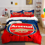 Arsenali logo ja jalgpall. Voodipesukomplektid Tekikotikomplektid Tekikotid Padjap&uuml;&uuml;rid(1 * Tekikott 2 * Padjap&uuml;&uuml;ri, ilma tekita) 135x200cm