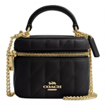 COACH Ava 11 Eemaldatava Ketiga &Otilde;larihm Nappalnahast &Otilde;la-Crossbody K&auml;ekott Mini Naistele Must must