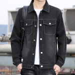 Teksajakk, uus retropesuga lahtise kraega meeste jope, trendikas ja moodne jope M