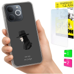 Kaitse&uuml;mbris Realme Note 70T jaoks &Uuml;mbris Foto Case Tagak&uuml;lg&uuml;mbris + 9H Klaas
