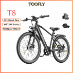 TOOFLY T8 T&auml;iskasvanute Elektrijalgratas Maksimaalne kiirus 41 km/h 48V9,9Ah Aku Linna S&otilde;itmiseks E-jalgratas 26*1,95 tolline Rehv T&auml;iskasvanute Elektrijalgratas T8 Black 41KM/H must