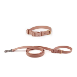 Reguleeritav Koerarihma ja rihma komplekt Elastne rihm Veekindel PVC Lemmiklooma kaelarihmad Kombinatsioon Mustuskindel Pestav Pehme Koerarihmad (Pink,S) roosa