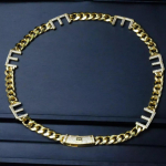 Uus trendikas geomeetriline tsirkoon messingist Monaco kaelakee kullatud kuuba l&uuml;lidega kett kaelakee k&auml;ev&otilde;ru pikaajaline v&auml;rvip&uuml;sivus unisex 47cm&Link Chain kuld