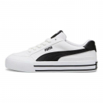 PUMA Court Classic Vulc Unisex Madalad Kangast &Uuml;marotsalised Paelkinnitusega Rulaketsad Valge Must 396353-02 44