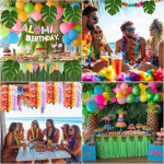 70 tk Hawaii Luau Leis Kaunistused Tarvikud - Hibiskililled Kaelakee Simulatsioonileht Hawaii Ranna Teemaline Peo Meened China Mainland