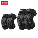 Mootorratturi kaitsevarustuse komplekt TPU-kiiver P&otilde;lved K&uuml;&uuml;narnukid Jalad 4-Piece Set must