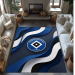 Hamburger SV jalgpallitr&uuml;kiga kristallveluurvaip, mugav, vett imav, libisemiskindel sisep&otilde;randavaip 100cmx150cm