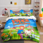 Pipi Pikksuka voodipesukomplekt Voodipesu Tekikoti komplekt Tekikott Padjap&uuml;&uuml;rid (1 * Tekikott 2 * Padjap&uuml;&uuml;ri, ilma tekita) 135x200cm