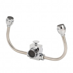 Kraanile paigaldatav silmapesujaam, topeltotsikuga, h&auml;daolukorra silmapesu&uuml;ksus labori, tehase, kontori valamu jaoks PP+304 stainless steel