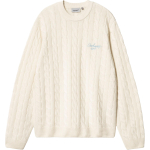Carhartt WIP Signature Kampsun &Uuml;mmarguse kaelusega Pullover T&auml;hega Pikkade varrukatega Kampsun Meeste kampsun Helebeež I033885-2JH-XX M white