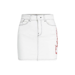 Karl Lagerfeld T&auml;navamood Linnalik Sotsiaalne Kerge Luksus &Uuml;hev&auml;rviline Keskmise V&ouml;&ouml;tkohaga Donald Ducki Prindiga L&uuml;hike Denim Seelik Naiste Seelikud Valge 231W1291D15 XS white