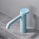 V&auml;rv Messing Vannitoa Valamu Kraan Tekile Paigaldatav &Uuml;he Auguga &Uuml;he K&auml;epidemega K&uuml;lma Ja Kuuma Segav Valamukraan Roosa/Sinine (Blue,Brass) sinine