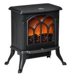 Vabaltseisev elektriline kamin 750/1500 W, Dekoratiivne v&otilde;ltskamin LED-leegiefektiga, &Uuml;lekuumenemiskaitse, Katteala 15-20 m&sup2;, Must 37.3 x 23.1 x 44 cm