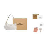 COACH Teri kunstnahast crossbody kott, &otilde;lakott keskmine naistele kriidivalge CV933-IMXU5 One Size 4 beige