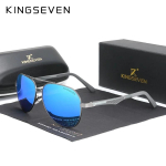 KINGSEVEN S&otilde;idupolariseeritud P&auml;ikeseprillid Unisex K&otilde;rge Kvaliteediga Alumiinium Moodsad Prillid UV400 Peegeldusvastased Piloodi Prillid Meestele Naistele ua sinine v&auml;rv