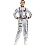 Astronaudi kost&uuml;&uuml;m Kosmoseriietus H&otilde;bedane Kosmonaut Mehed Naised Kosmoseriietus Halloweeni J&otilde;ulude Etendus Kosmoseriiete kost&uuml;&uuml;mipidu Kingitus S gray