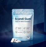 Scandi Gum Looduslikult Valgendav N&auml;rimiskumm &ndash; V&auml;rske M&uuml;ndi Hinge&otilde;hu V&auml;rskendaja & V&auml;hese Kaloriga Hooldus (60 tk) 1pack