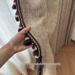 Retro stiilis pimendav žakaarpuuvilla-linane kardin elutuppa/magamistuppa Curtain Fabric Cut (1-60m) Per Meter
