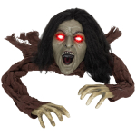 Roomav zombie kaunistus Halloweeni jaoks, helid, tuled, patareitoitega 140 x 60 x 20 cm pruun