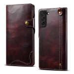 100% Ehtne Nahast &Uuml;mbris Samsung Galaxy S26 S25 24 23 Ultra S22 S21 S20 Plus Note 20 Ultra jaoks Kaarditasku Nahast Rahakott Pehme Kate For Galaxy Note 8 punane