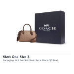 COACH Rowan kaetud l&otilde;uendist &otilde;lakott, Crossbody kott, K&auml;ekott Keskmine Naiste Beež ja Pruun CV961-IMXHE One Size 3 black