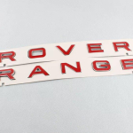 Sobib RANGE ROVERi kaaskirja sildile Evoque Range Rover Sport esiosa ja tagumine osa SV Inglise keelne kleebis set red