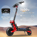 SUNNIGOO X7PRO Elektriroller 3600W Kahemootoriline 60-65km/h 11 Maastikurehv 60KM S&otilde;iduulatus IP54 NFC Lukk Kokkupandav Maastikuratas X7PRO- 3600W48V21Ah-TT-1