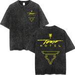 Vintage pestud rokkb&auml;ndi Tokio Hotel Arena tuur 2026 T-s&auml;rk Meeste Naiste R&otilde;ivad Mood Hip Hop L&uuml;hikeste varrukatega T-s&auml;rk Streetwear L black