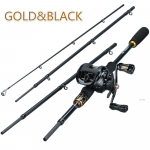 4 sektsiooniga kaasaskantavad s&uuml;sinikkiust reisi&otilde;ngede rull 13BB s&ouml;&ouml;darullid 2.1M Rod&Reel Left Hand punane/must