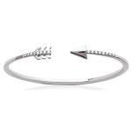 Les Tr&eacute;sors De Lily [N3342] - avatud h&otilde;bedast k&auml;ev&otilde;ru  Cupid's Arrow  h&otilde;bevalge (roodiumiga kaetud) - 57 mm h&otilde;be