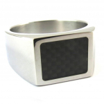 Terasest m&auml;rgis&otilde;rmus 'Peaceful' s&uuml;sinikterasest - 12x14 mm 56 must
