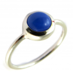 Bague argent 'Princesse Opale' bleu argent&eacute; (rhodi&eacute;) 52 h&otilde;be