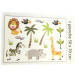 Les Tr&eacute;sors De Lily [M9130] &ndash; kleebiste leht  Jungle Animals  (50x70 cm) mitmev&auml;rviline