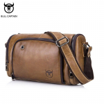 BULLCAPTAIN nahast meeste spordikott Fitness &otilde;lakott Retro reisikott Suure mahutavusega s&uuml;learvuti kott pruun