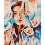 T&auml;ielik 5D isetehtud teemantmaal Roos Naine Teemanttikandid T&auml;ielik ristpistes Kodukaunistus K&auml;sitsi valmistatud kingitus 20x30cm