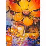 5D DIY Teemantmaal Mosaiik Oranžid Lilled K&auml;sitsi valmistatud Ristpistes Ristpistes Kodukaunistuse pilt 20X30CM