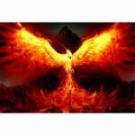 5D Teemantmaal Fire Phoenix Teemanttikandid Ristpistekomplektid Kodukaunistus K&auml;sitsi valmistatud kingitus Round 20x30cm