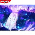 5D Teemantmaal T&auml;isringi kala teemanttikandid Ristpistes Kodukaunistus 20X30CM