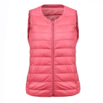 Naiste talvine vest - Duck Ultralight kahepoolne kandmine varrukateta soe jope 7Xl vestiga mantel 2XL roosa