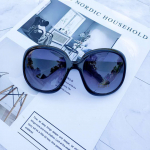 Klassikalised retromoodsed ovaalsed naiste p&auml;ikeseprillid Vintage suured p&auml;ikeseprillid naistele black&grey