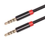 3,5 mm PVC-pistikukaabel Audio vasest MP3-k&otilde;rvaklappide auto pikendusjuhe Aux-kaabli juhe 100cm must