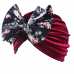 Lilleline suur vibuk&uuml;bar Beebi m&uuml;ts Pehme sametine Beebi M&uuml;ts T&uuml;drukute M&uuml;ts Kapott Kevad Imiku V&auml;ikelapse Turban Cap Beanie Laste M&uuml;ts roheline