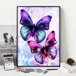 Huacani Diamond Painting Butterfly 5D Teemantmaalikomplekt Tikkimiskomplekt Teemantmaali t&auml;ispuur Full Square 20*30 cm