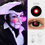 Pseyeche 17MM rollim&auml;ngulised kontaktl&auml;&auml;tsed Tokyo Ghoul mustad ja punased mini-sclera l&auml;&auml;tsed Halloweeni kontaktl&auml;&auml;tsed 1 paar aastaseid Crazy objektiive 17MM punane must v&auml;rv