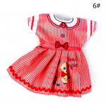 1:12 Nukuriiete riietus Nukumaja nuku seelik, 6-tolline nukule mitmev&auml;rviline kleit punane