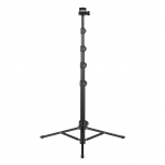 Andoer 168cm/66in 2-in-1 multifunktsionaalne telefoni selfie stick statiiv, 3KG kandev&otilde;ime telefonihoidikuga must